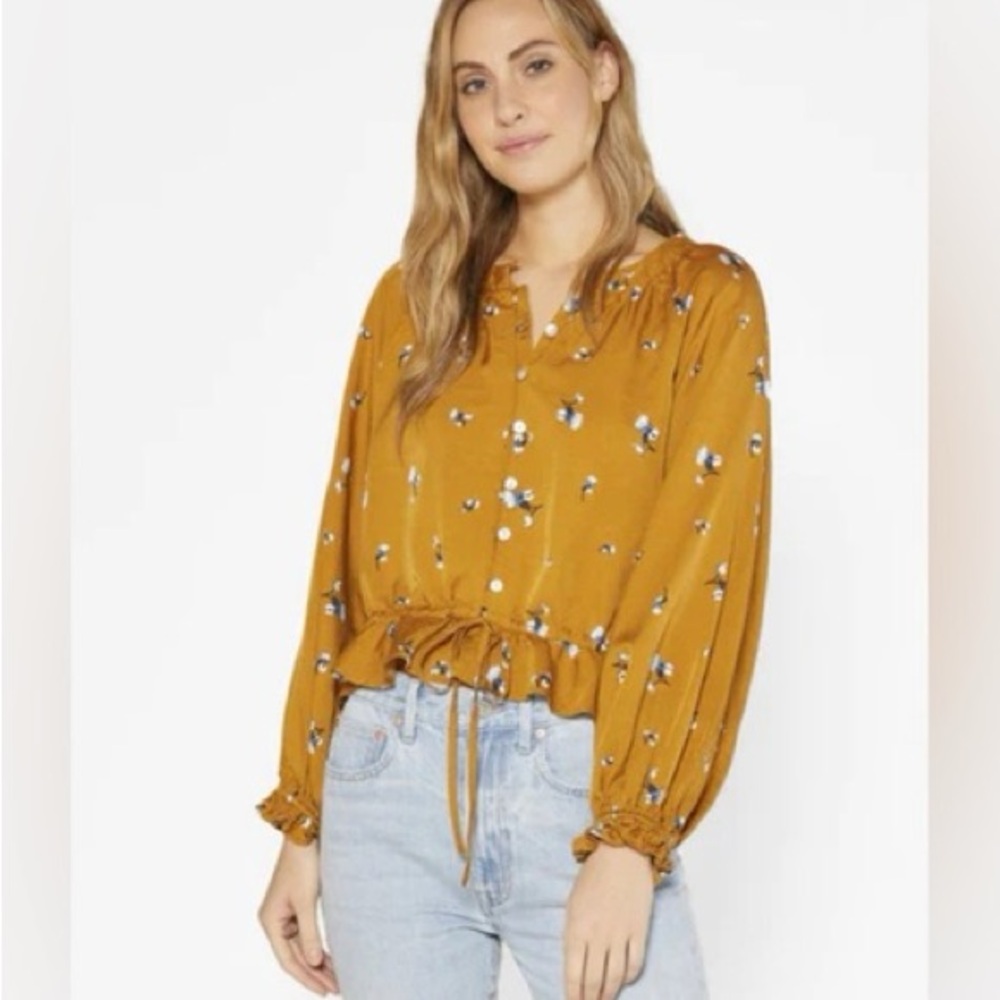 Outerknown Cotton/Silk Floral Blouse